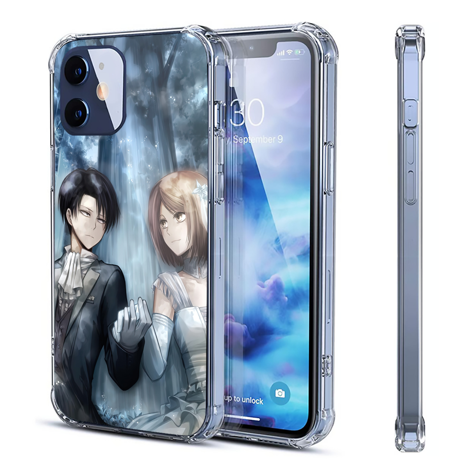 （画像用） 進撃の巨人 Attack on Titan 【iPhone 12シリーズ対応】透明スマホケース（クリアソフトケース）